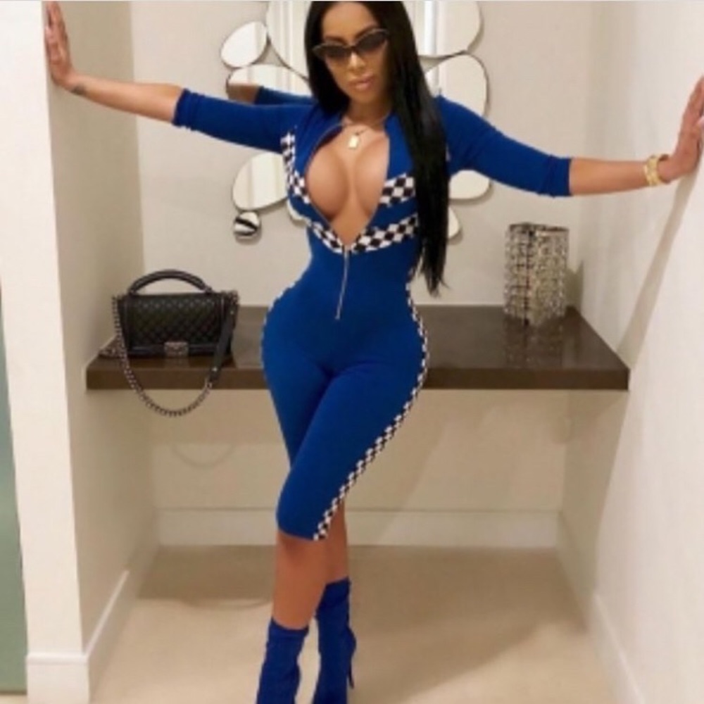 Short racer jumpsuit